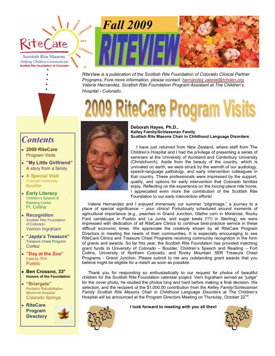 Fall 2009 RiteView cover